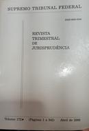 Revista Trimestral de Jurisprudncia / Volume 172-editora Supremo Tribunal Federal